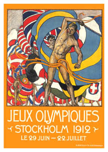 Stockholm 1912 Olympic Games Official Poster Design